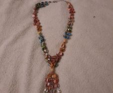 stunning multicoloured beaded necklace