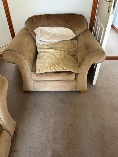 brown armchair