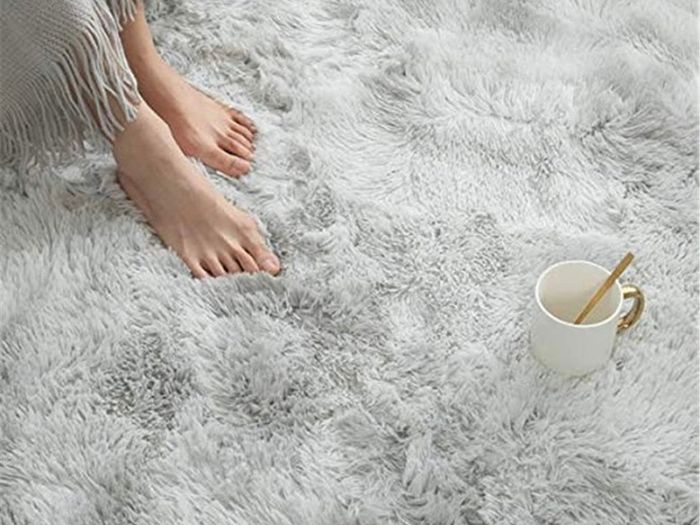 Soft Touch Area Rug Bedroom Anti-Skid Yoga Carpet Shaggy Rugs Fluffy Motley Tie-dye Carpets Light Grey 60 x 120 cm MULTIPLE COLOURS, SIZES AVAILABLE (FREE POSTAGE)