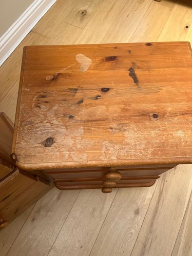 pine chest of drawers and locker