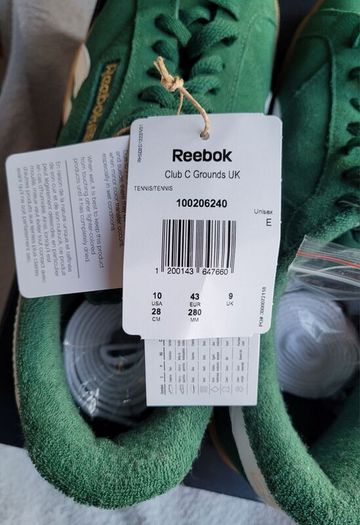 Brand New Reebok Club C Grounds for Men - Size 9 UK