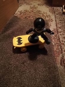 toy lights up and music playing