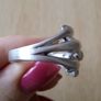 Silver dolphin ring size U Image 6
