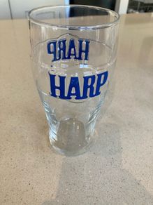 Harp pint glass