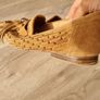 Zara Woven Split Leather Flat Loafers with Tassels Image 2