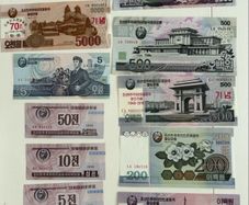 Unc 12 Pcs Collection north korea banknotes Job Lot