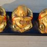 Three brass Buddha figurines Image 4