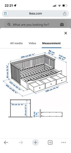 Day-bed w 3 drawers/2 mattresses