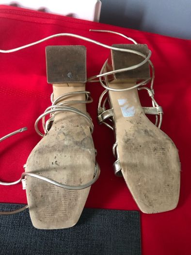 Ladies gold shoes size 4