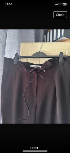 Black Lennon Courtney paper bag trousers size 14