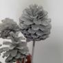 Decorative cones on sticks - white and silver 5pcs NEW Image 3