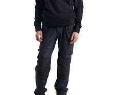 Blaklader work trousers 34R 4 way stretch navy/ black
