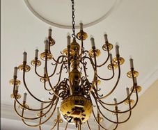 Entrance, Foyer, lobby, hotel brass Chandelier