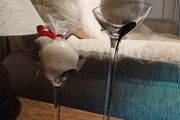 Glass candle sticks
