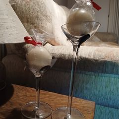 Glass candle sticks