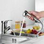 Brushed Nickel Kitchen Faucet Detachable Handheld Sprayer Single Hole Pull Out Spout Kitchen Sink Mixer Tap Image 4