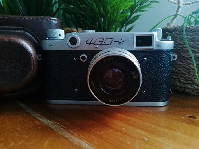 FED-2 VIDEO Blue Body, Refurbished Leica copy, USSR Soviet Russian 35 mm film camera, 463391
