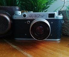 FED-2 VIDEO Blue Body, Refurbished Leica copy, USSR Soviet Russian 35 mm film camera, 463391