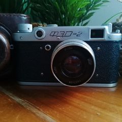 FED-2 VIDEO Blue Body, Refurbished Leica copy, USSR Soviet Russian 35 mm film camera, 463391
