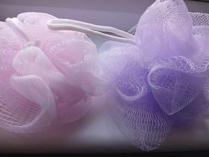 2 x body mesh sponges, new