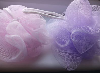 2 x body mesh sponges, new