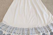 Blue &amp; White Mediterranean Tile Print Maxi Dress