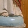 Vintage Statue Of The Sacred Heart. 23cm (9inches) X 7 Cm Wide (3 Inches). In Good Condition. See Photos For Same. Image 6