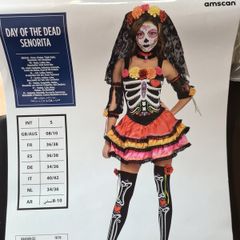 Womens Day of the Dead Costume Size Small