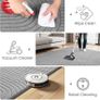 Rugs Living Room 140x200cm, Light Grey Soft Shaggy Rug for Bedroom, 3D Geometric Modern Short Pile Carpet, Extra Large Washable Anti Slip Area Rugs for Living Room Kids Room, Non Shedding Image 6