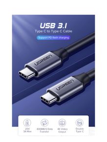 USB 3.1 Type-C to USB-C 4K Ultra HD Cable for Samsung S9 S8 Note 9 8 PD 60W Quick Charge 4.0 USB-C Fast Charger Cable for MacBook Pro