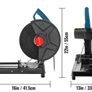 BRAND NEW 355mm Metal Chop Saw Base W/ 14in Blade Spark Shield 2200W Electric Adjustable Dry Chainsaw Steel Aluminum Cutting Machine Image 6