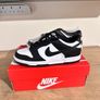 W Nike Dunk Low Panda Black and White Size 4 Image 6
