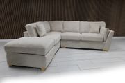 Emme Corner Beige L Shaped Corner Sofa