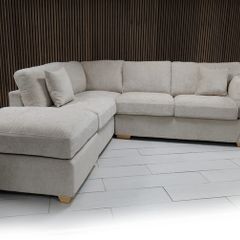 Emme Corner Beige L Shaped Corner Sofa