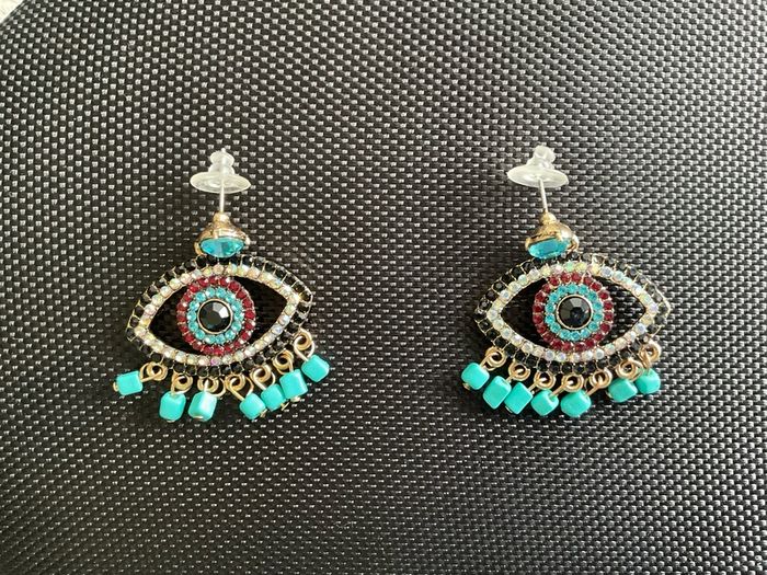 Brand New Pair of Colourful Mystic Eyes Earrings