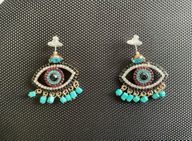 Brand New Pair of Colourful Mystic Eyes Earrings