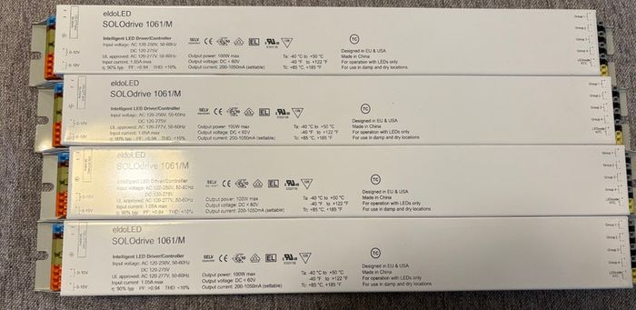 4 x 100w Intelligent 0-10v LED Drivers