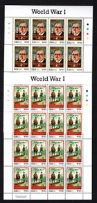 2014 Ireland World War 1 Posters Commemorative Stamps Sheetlet Plate 1A1A1A1A Mint Never Hinged (MNH)