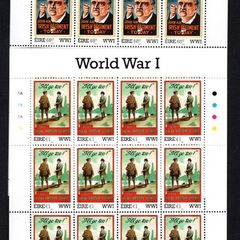 2014 Ireland World War 1 Posters Commemorative Stamps Sheetlet Plate 1A1A1A1A Mint Never Hinged (MNH)