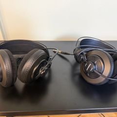 Two pairs of Samson SR850 studio headphones