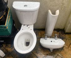Toilet and sink free