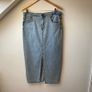My Essential Wardrobe Denim Maxi Skirt Light Blue Wash Image 2