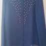 Blue Stud Detail Chiffon Shirt Image 3