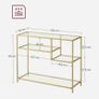 Console table  gold  glass and metal console table Image 4