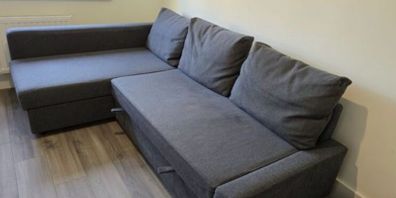 IKEA Friheten sofa bed and Bemz Custom Pink thick Corduroy sofa cover