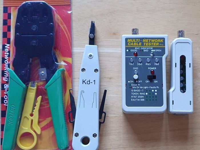 Ethernet tools (Crimp, Push, Tester)