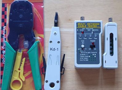 Ethernet tools (Crimp, Push, Tester)