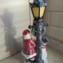Santa & Snowman with Lighting Street Lamp Image 4