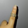 Rebel Studio Net Style Adjustable Diamante Ring Image 3