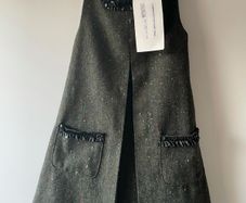 Green tweed pinafore dress age 2-3 brand new with tags